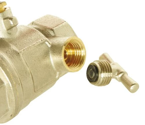 Vanne à Sphère Double Femelle à Purge 20/27 - Manette Plate 7 Vanne à Sphère Double Femelle à Purge 20/27 - Manette Plate – Image 5