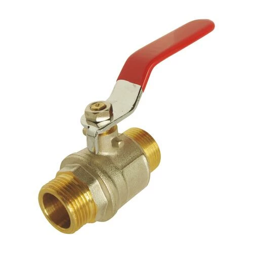 Vanne à Sphère Double Mâle 20/27 - Manette Plate 3 Vanne à Sphère Double Mâle 20/27 - Manette Plate