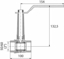 Vanne à Sphère à Rehausse Double Femelle 50/60 V490 - Manette Plate - PRONORM 5 Vanne à Sphère à Rehausse Double Femelle 50/60 V490 - Manette Plate - PRONORM -ROBINETTERIE HAMMEL Soldes 470 50FFREH 2