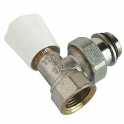 Robinet De Radiateur Simple Réglage équerre 15/21 Nickele - SOMATHERM