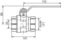Vanne à Sphère Double Femelle 50/60 V490 - Manette Plate - PRONORM 5 Vanne à Sphère Double Femelle 50/60 V490 - Manette Plate - PRONORM -ROBINETTERIE HAMMEL Soldes 490 50 2