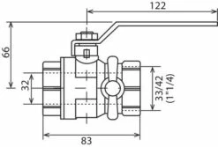 Vanne à Sphère Double Femelle 33/42 à Purge V490 - Manette Plate - PRONORM -ROBINETTERIE HAMMEL Soldes 493 33 2