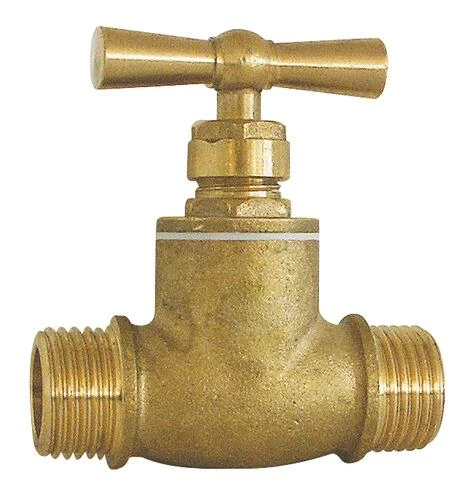 Robinet D'arrêt Laiton 26/34 - Double Mâle à épaulement 3 Robinet D'arrêt Laiton 26/34 - Double Mâle à épaulement