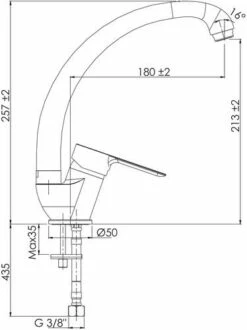 Mitigeur D'évier Bec Haut Norm'O C3 - ROLF -ROBINETTERIE HAMMEL Soldes 501011102 2