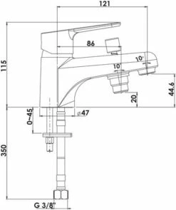 Mitigeur Bain-douche Monotrou Norm'O - ROLF -ROBINETTERIE HAMMEL Soldes 501011106 2