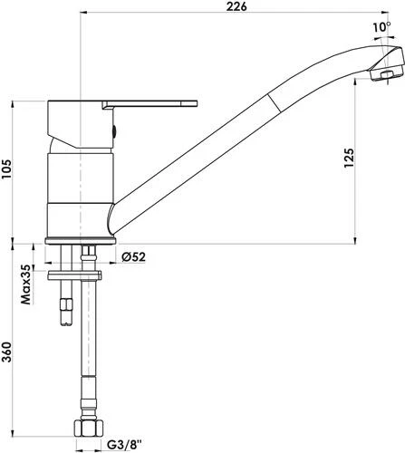 Mitigeur D'évier Norm'O C2 ø40 - ROLF 4 Mitigeur D'évier Norm'O C2 ø40 - ROLF – Image 2