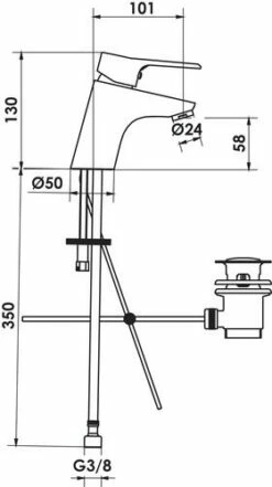 Mitigeur De Lavabo Prim'O - ROLF -ROBINETTERIE HAMMEL Soldes 501011203 3