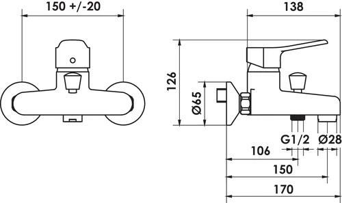 Mitigeur De Bain-douche Mural Prim'O - ROLF 4 Mitigeur De Bain-douche Mural Prim'O - ROLF – Image 2
