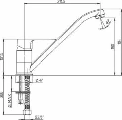 Mitigeur D'évier Fact'Ory - ROLF 5 Mitigeur D'évier Fact'Ory - ROLF -ROBINETTERIE HAMMEL Soldes 501011311 2