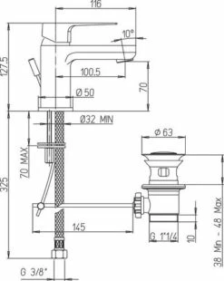 Mitigeur De Lavabo Fact'Ory Noir - ROLF -ROBINETTERIE HAMMEL Soldes 501011314 2