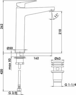 Mitigeur De Lavabo Fact'Ory Taille XL Nickel Brossé - ROLF -ROBINETTERIE HAMMEL Soldes 501011317 2