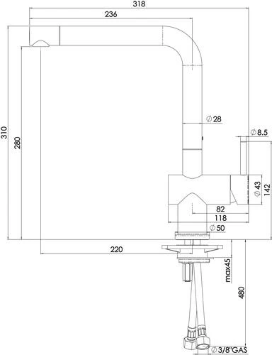 Mitigeur D'évier Bec Haut Noir Fact'Ory - ROLF 4 Mitigeur D'évier Bec Haut Noir Fact'Ory - ROLF – Image 2