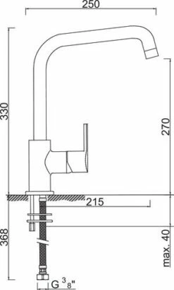 Mitigeur D'évier Bec Haut Nam'O C3 - ROLF -ROBINETTERIE HAMMEL Soldes 501011605 3