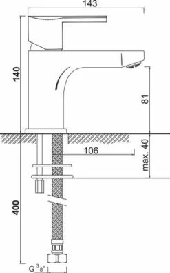 Mitigeur De Lavabo Nam'O CH3 - ROLF -ROBINETTERIE HAMMEL Soldes 501011609 2