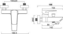 Mitigeur De Bain-douche Mural Ely'O - ROLF -ROBINETTERIE HAMMEL Soldes 501011706 2