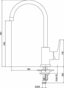 Mitigeur D'évier Bec Haut Ev'O - ROLF 5 Mitigeur D'évier Bec Haut Ev'O - ROLF -ROBINETTERIE HAMMEL Soldes 501013602 2