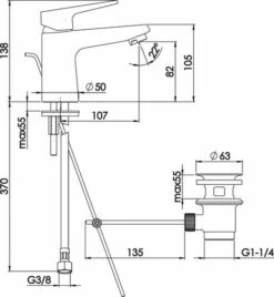 Mitigeur De Lavabo C3 Ev'O - ROLF 7 Mitigeur De Lavabo C3 Ev'O - ROLF -ROBINETTERIE HAMMEL Soldes 501013603 3
