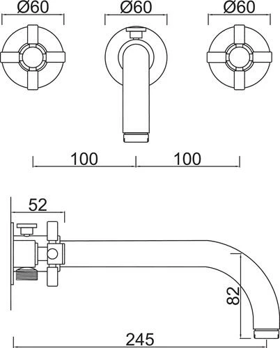 Mélangeur De Bain-douche à Encastrer Star'O - ROLF 5 Mélangeur De Bain-douche à Encastrer Star'O - ROLF – Image 3