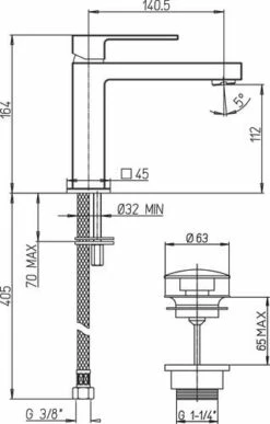 Mitigeur De Lavabo Cuadr'O - ROLF -ROBINETTERIE HAMMEL Soldes 501015504 4