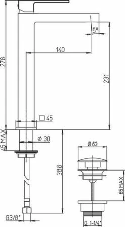 Mitigeur De Lavabo Taille XL Cuadr'O - ROLF 5 Mitigeur De Lavabo Taille XL Cuadr'O - ROLF -ROBINETTERIE HAMMEL Soldes 501015505 2