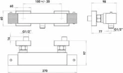 Thermostatique De Douche Cuadr'O - ROLF 5 Thermostatique De Douche Cuadr'O - ROLF -ROBINETTERIE HAMMEL Soldes 501015508 2