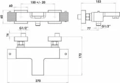 Thermostatique De Bain-douche Mural Cuadr'O - ROLF -ROBINETTERIE HAMMEL Soldes 501015509 3