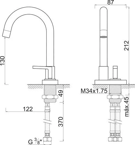 Mitigeur De Lavabo Haut Taille M Ori'O - ROLF 5 Mitigeur De Lavabo Haut Taille M Ori'O - ROLF – Image 3