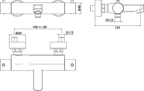 Thermostatique De Bain-douche Nickel Brossé Fact'Ory - ROLF 4 Thermostatique De Bain-douche Nickel Brossé Fact'Ory - ROLF – Image 2