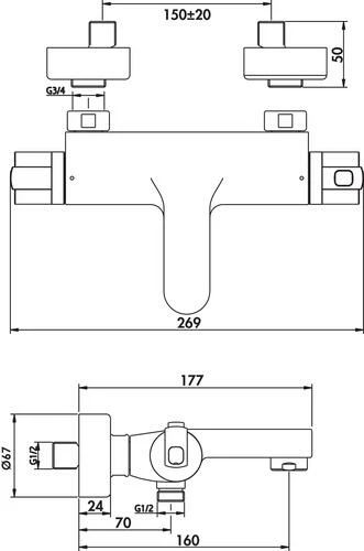 Thermostatique De Bain-douche Absolu Advance - ROLF 4 Thermostatique De Bain-douche Absolu Advance - ROLF – Image 2