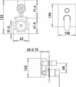 Combine à Encastrer Mitigeur De Douche Class'o - ROLF 9 Combine à Encastrer Mitigeur De Douche Class'o - ROLF -ROBINETTERIE HAMMEL Soldes 501017002 4