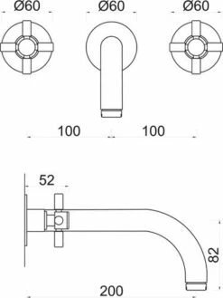 Mélangeur De Lavabo à Encastrer Star'O - ROLF -ROBINETTERIE HAMMEL Soldes 501017014 3