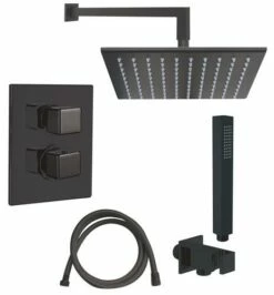 Pack Thermostatique De Douche à Encastrer Fact'Ory Noir Mat - ROLF