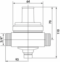 Réducteur De Pression à Membrane Double Mâle 20/27 - PRONORM -ROBINETTERIE HAMMEL Soldes 505 20 2