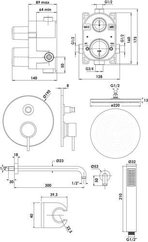 Pack Mitigeur De Douche à Encastrer Ori'O - ROLF 4 Pack Mitigeur De Douche à Encastrer Ori'O - ROLF – Image 2