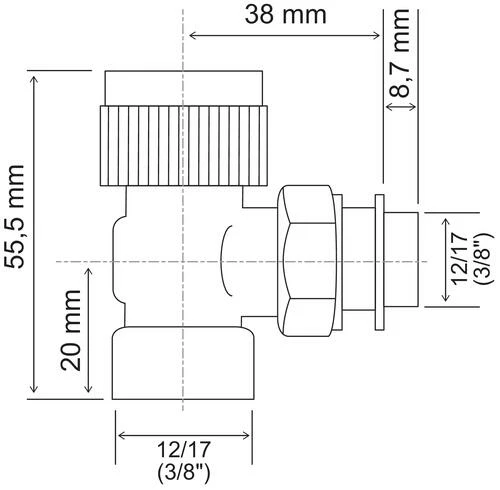 Corps De Robinet Thermostatique équerre Femelle 12/17 - SOMATHERM 5 Corps De Robinet Thermostatique équerre Femelle 12/17 - SOMATHERM – Image 3