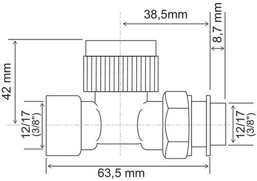 Corps De Robinet Thermostatique Droit Femelle 12/17 - SOMATHERM 5 Corps De Robinet Thermostatique Droit Femelle 12/17 - SOMATHERM – Image 3