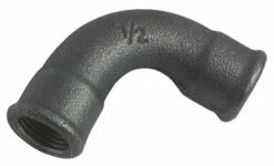 Coude Fonte Noire Grand Rayon 90° Double Femelle N° 2