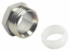 Raccord Nickele Bague Nylon Pour Raccordement Direct Sur Tube Cuivre