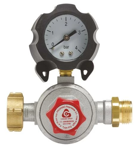 Détendeur Haute Pression Réglable Pour Gaz Propane - Manomètre Horizontal 3 Détendeur Haute Pression Réglable Pour Gaz Propane - Manomètre Horizontal