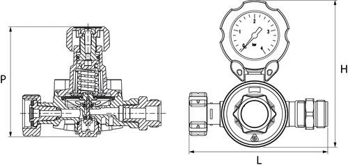 Détendeur Haute Pression Réglable Pour Gaz Propane - Manomètre Horizontal 4 Détendeur Haute Pression Réglable Pour Gaz Propane - Manomètre Horizontal – Image 2