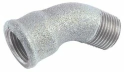 Coude égal Fonte Galvanisée 45° Mâle Femelle N° 40