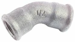 Coude égal Fonte Galvanisée 45° Double Femelle N° 41