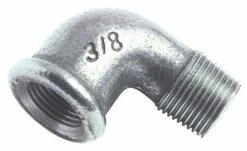 Coude égal Fonte Galvanisée Petit Rayon 90° Mâle Femelle N° 92