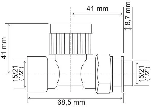 Corps De Robinet Thermostatique Droit Femelle 15/21 - SOMATHERM 5 Corps De Robinet Thermostatique Droit Femelle 15/21 - SOMATHERM – Image 3
