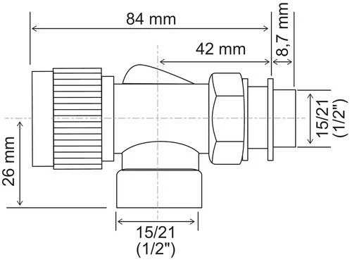 Corps De Robinet Thermostatique équerre Inversée Femelle 15/21 - SOMATHERM 6 Corps De Robinet Thermostatique équerre Inversée Femelle 15/21 - SOMATHERM – Image 4