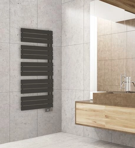 Radiateur Sèche-serviettes électrique FLAG 750W Lames Droites Noir - DELTACALOR 4 Radiateur Sèche-serviettes électrique FLAG 750W Lames Droites Noir - DELTACALOR – Image 2