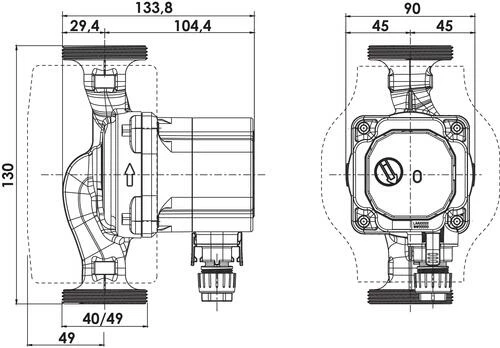 Circulateur Chauffage Collectif Elink 25-60 130mm 4 Circulateur Chauffage Collectif Elink 25-60 130mm – Image 2