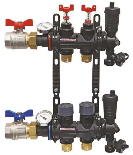 Collecteur PCBT Avec Vannes 2 Départs En Matériau De Synthèse - SOMATHERM 4 Collecteur PCBT Avec Vannes 2 Départs En Matériau De Synthèse - SOMATHERM – Image 2