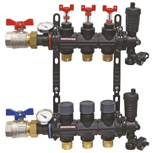 Collecteur PCBT Avec Vannes 3 Départs En Matériau De Synthèse - SOMATHERM 4 Collecteur PCBT Avec Vannes 3 Départs En Matériau De Synthèse - SOMATHERM – Image 2