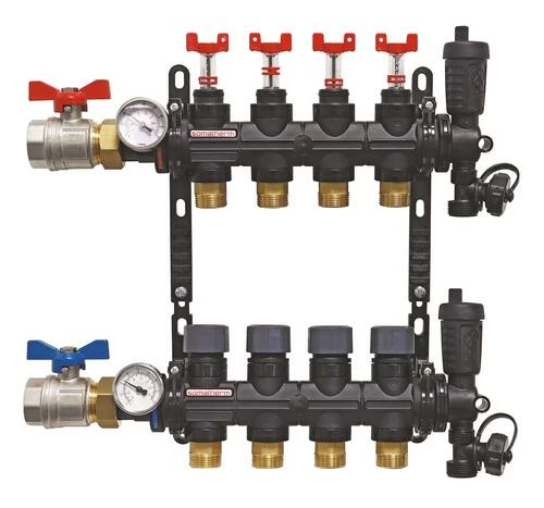 Collecteur PCBT Avec Vannes 4 Départs En Matériau De Synthèse - SOMATHERM 4 Collecteur PCBT Avec Vannes 4 Départs En Matériau De Synthèse - SOMATHERM – Image 2